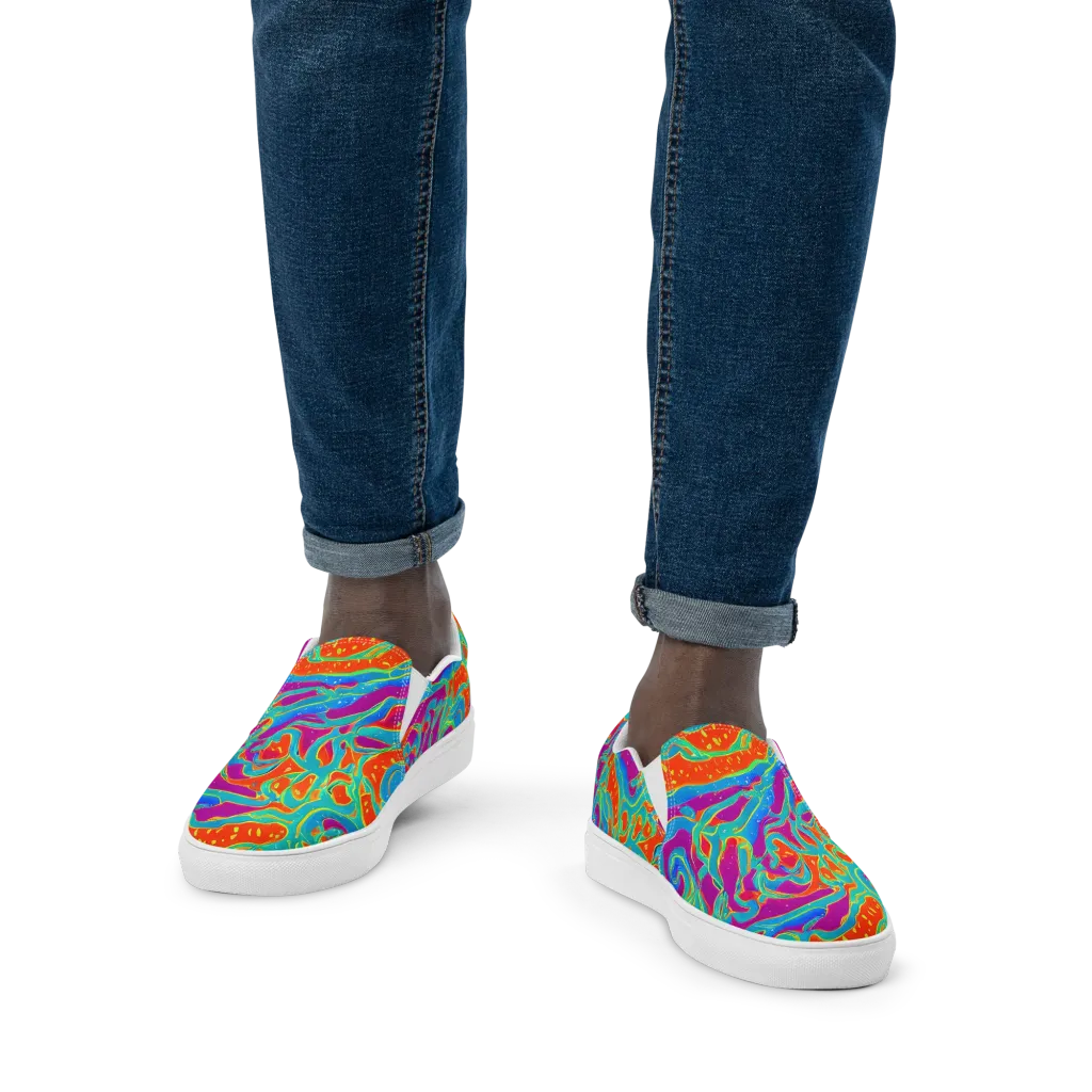 Magma Current on Men's Slip-On Canvas Shoes — Front