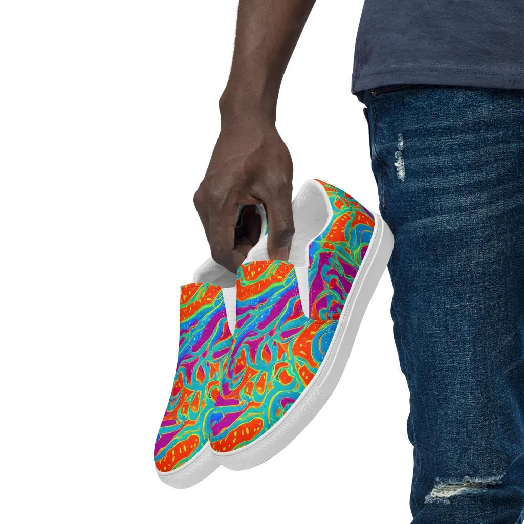 Magma Current on Men's Slip-On Canvas Shoes — Left Front