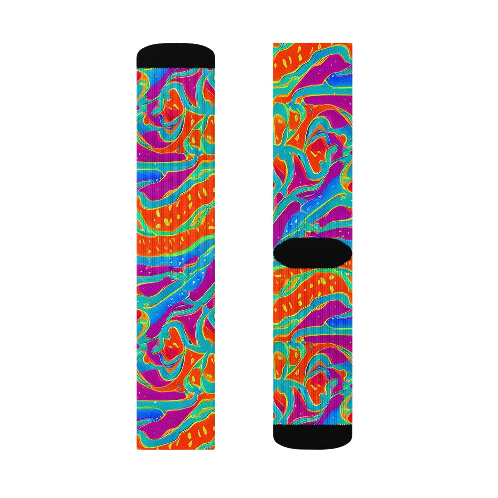 Magma Current on Socks — Right Sock