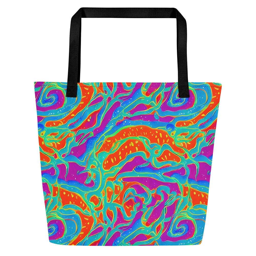 Magma Current on Large Tote Bag W/ Pocket — Front