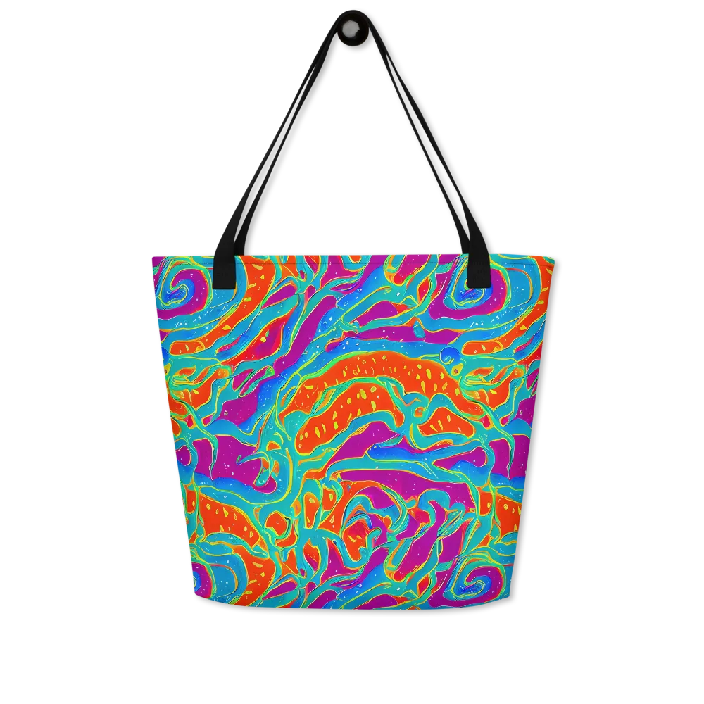 Magma Current on Large Tote Bag W/ Pocket — Front