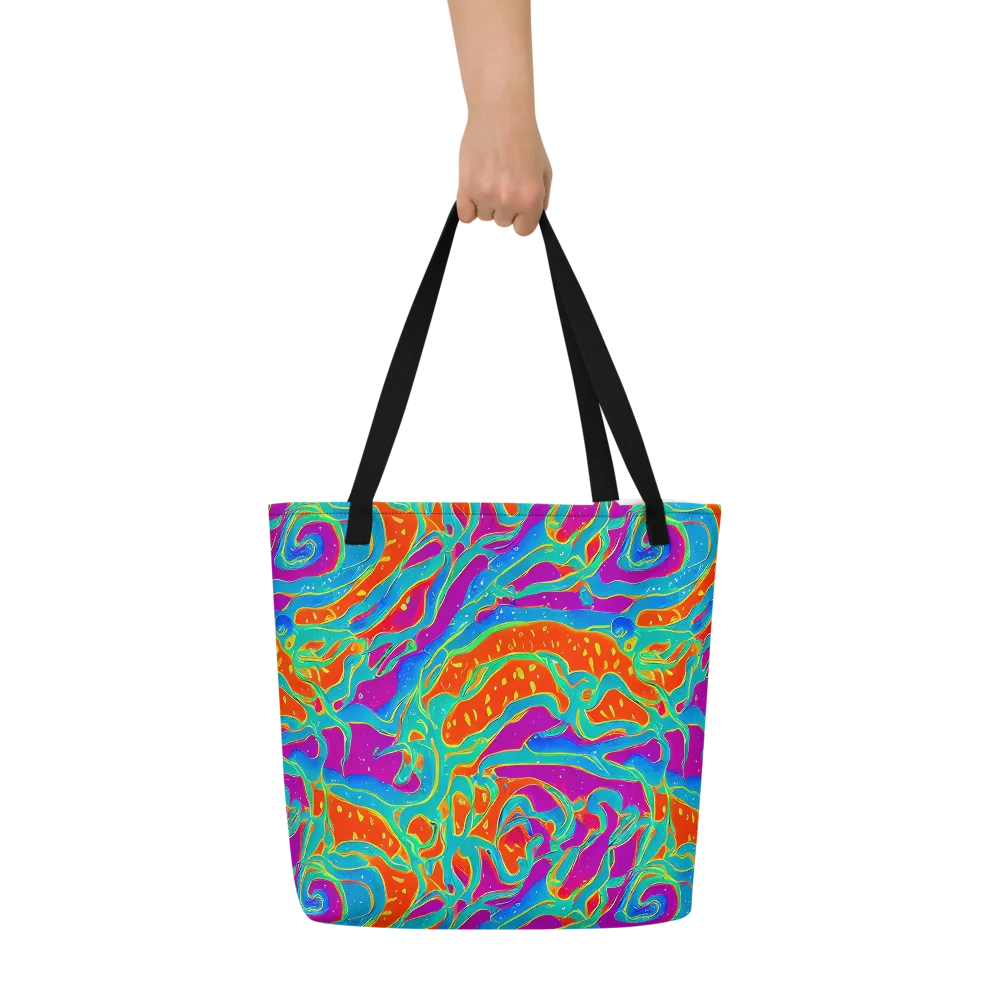 Magma Current on Large Tote Bag W/ Pocket — Front