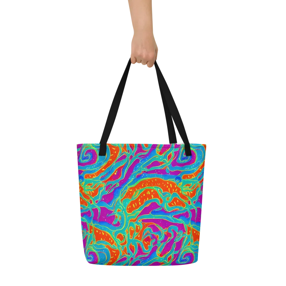 Magma Current on Large Tote Bag W/ Pocket — Front