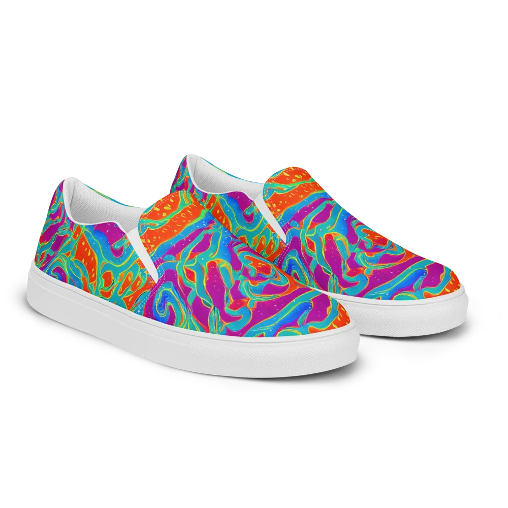 Magma Current on Women's Slip-On Canvas Shoes — Right Front