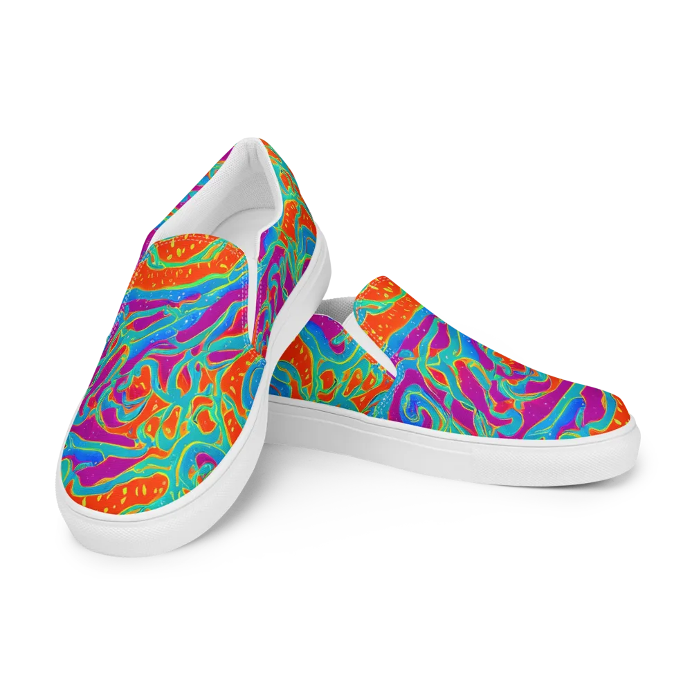 Magma Current on Women's Slip-On Canvas Shoes — Left Front