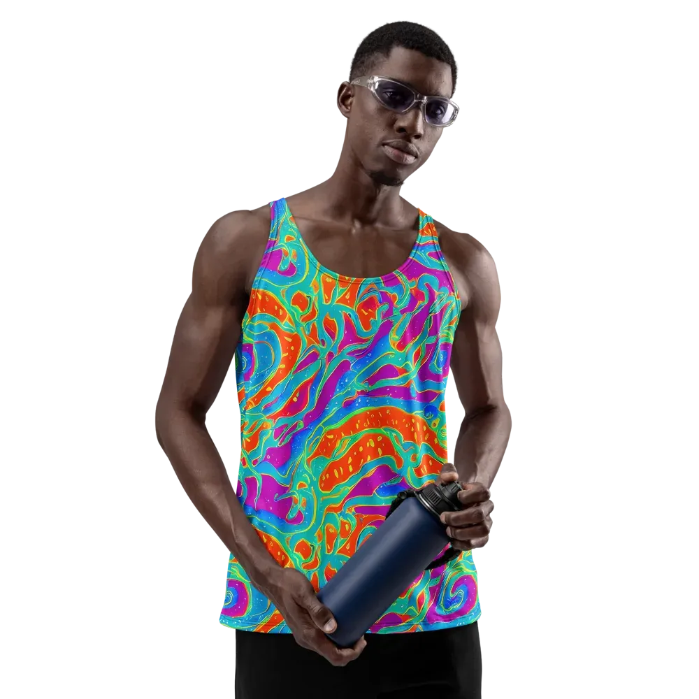 Magma Current on Men's Tank Top — Front