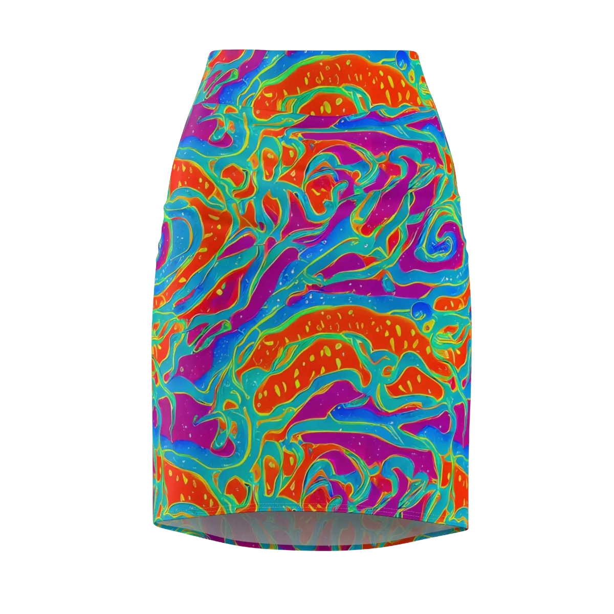 Magma Current on Pencil Skirt — Front