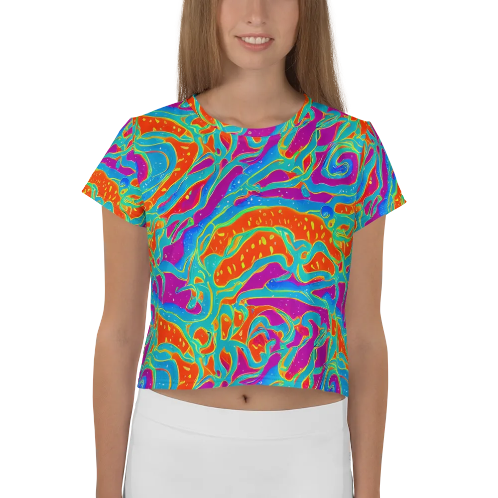 Magma Current on Crop Tee — Front