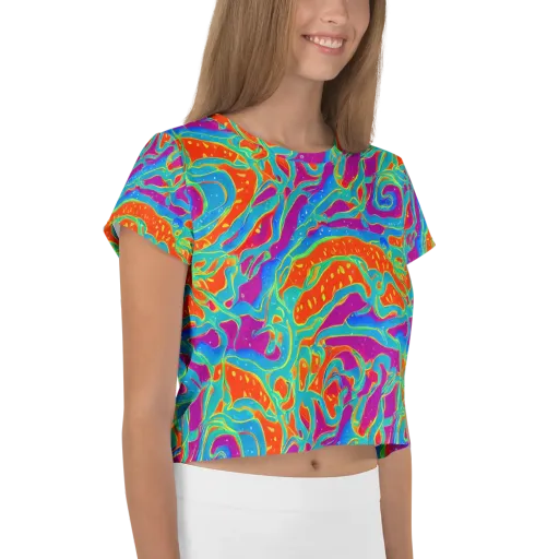 Magma Current on a Crop Tee