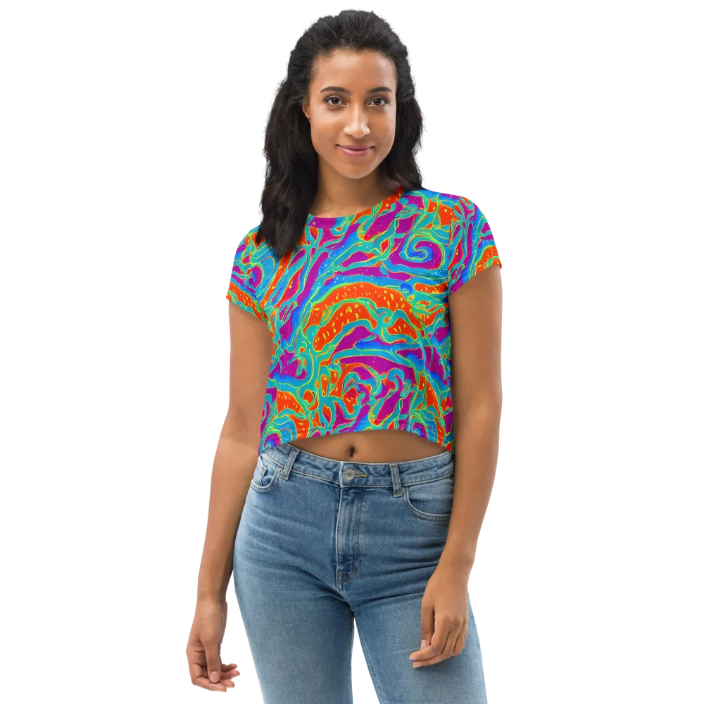 Magma Current on Crop Tee — Front