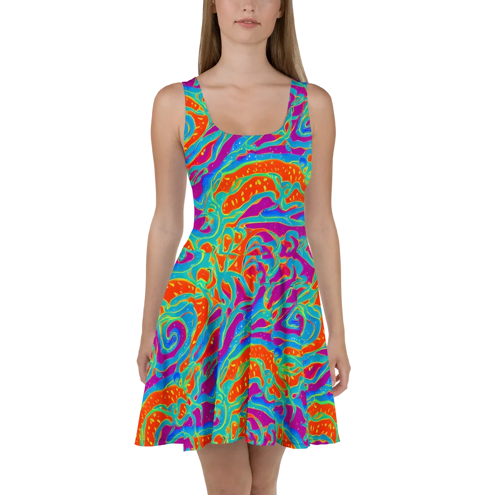 Magma Current on Skater Dress — Front