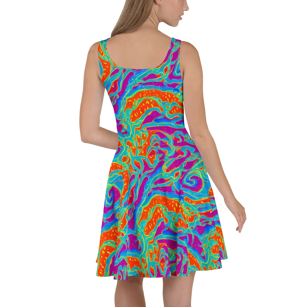 Magma Current on Skater Dress — Back