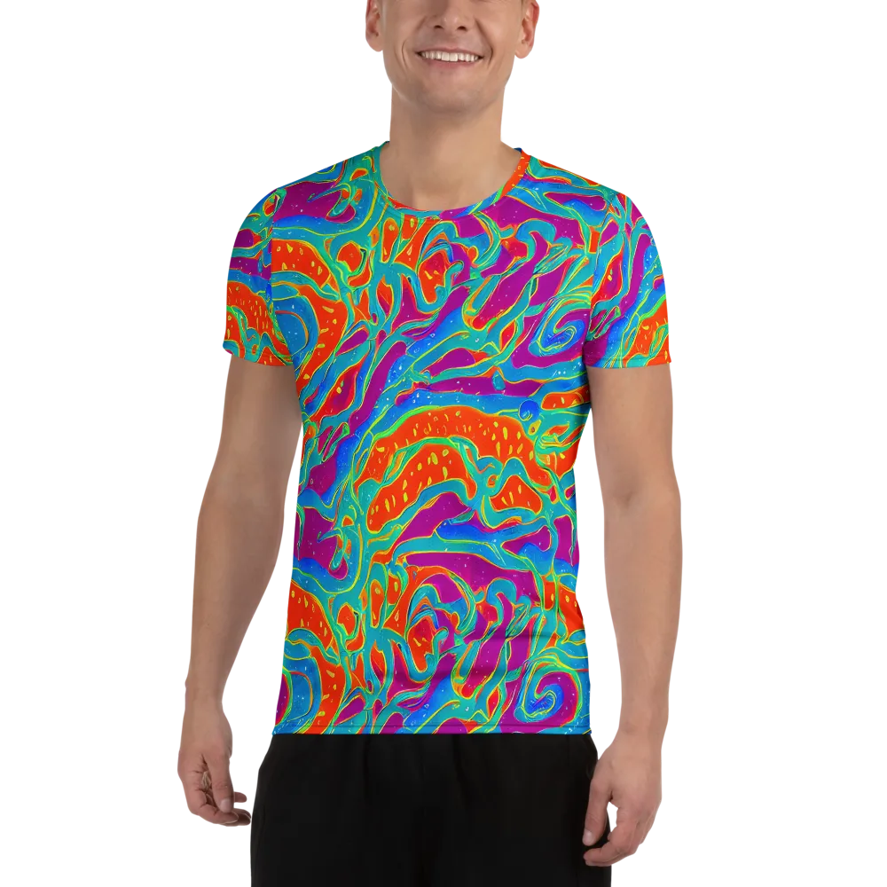 Magma Current on Men's Athletic T-Shirt — Front