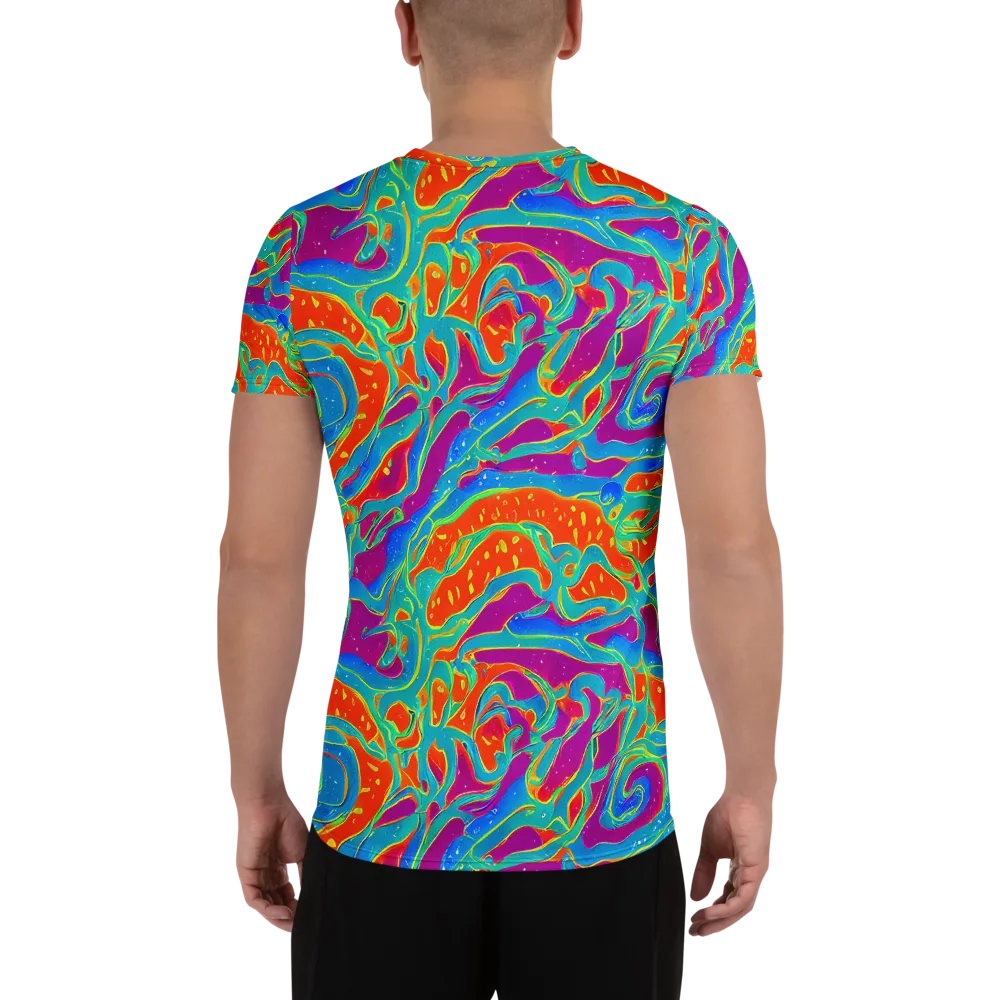 Magma Current on Men's Athletic T-Shirt — Back