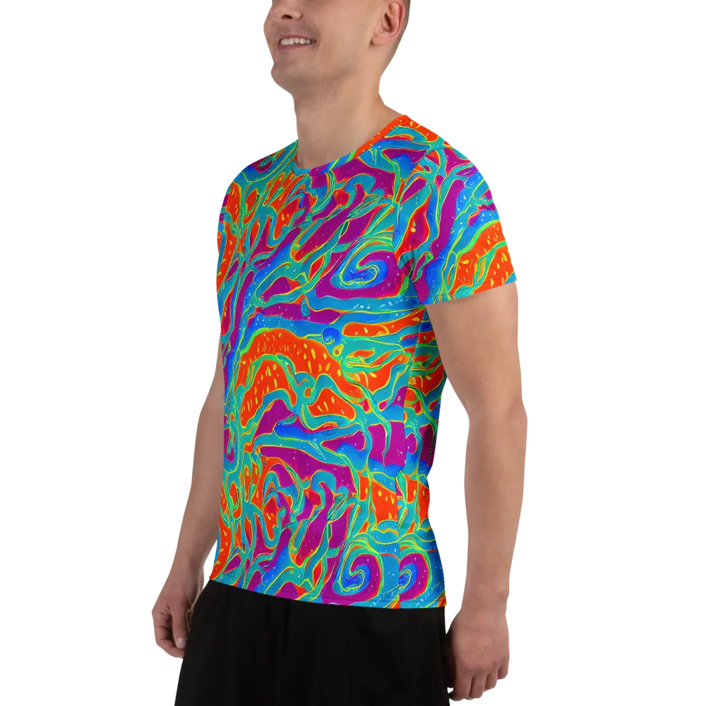 Magma Current on Men's Athletic T-Shirt — Left