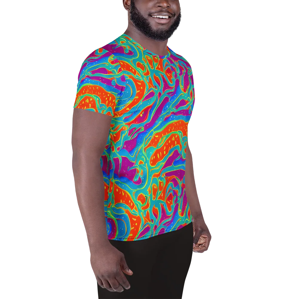Magma Current on Men's Athletic T-Shirt — Right