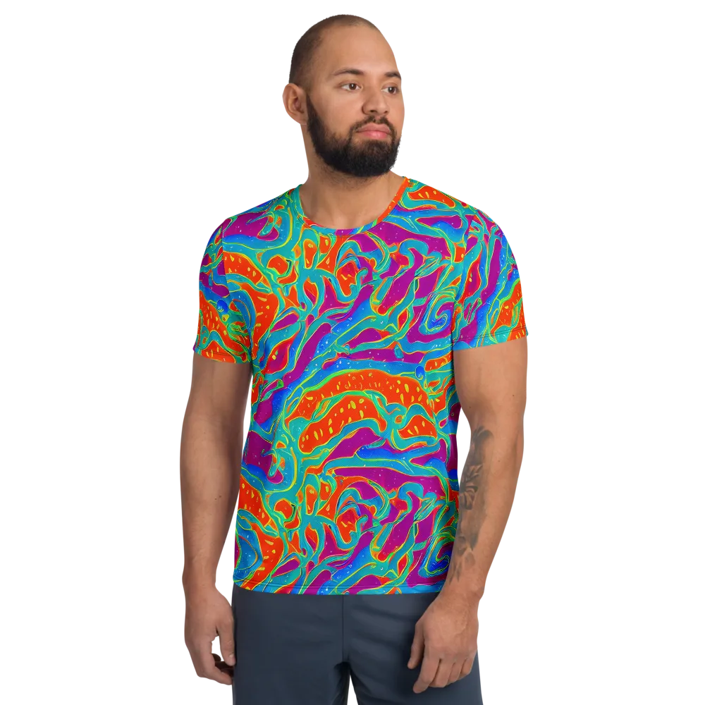 Magma Current on Men's Athletic T-Shirt — Front