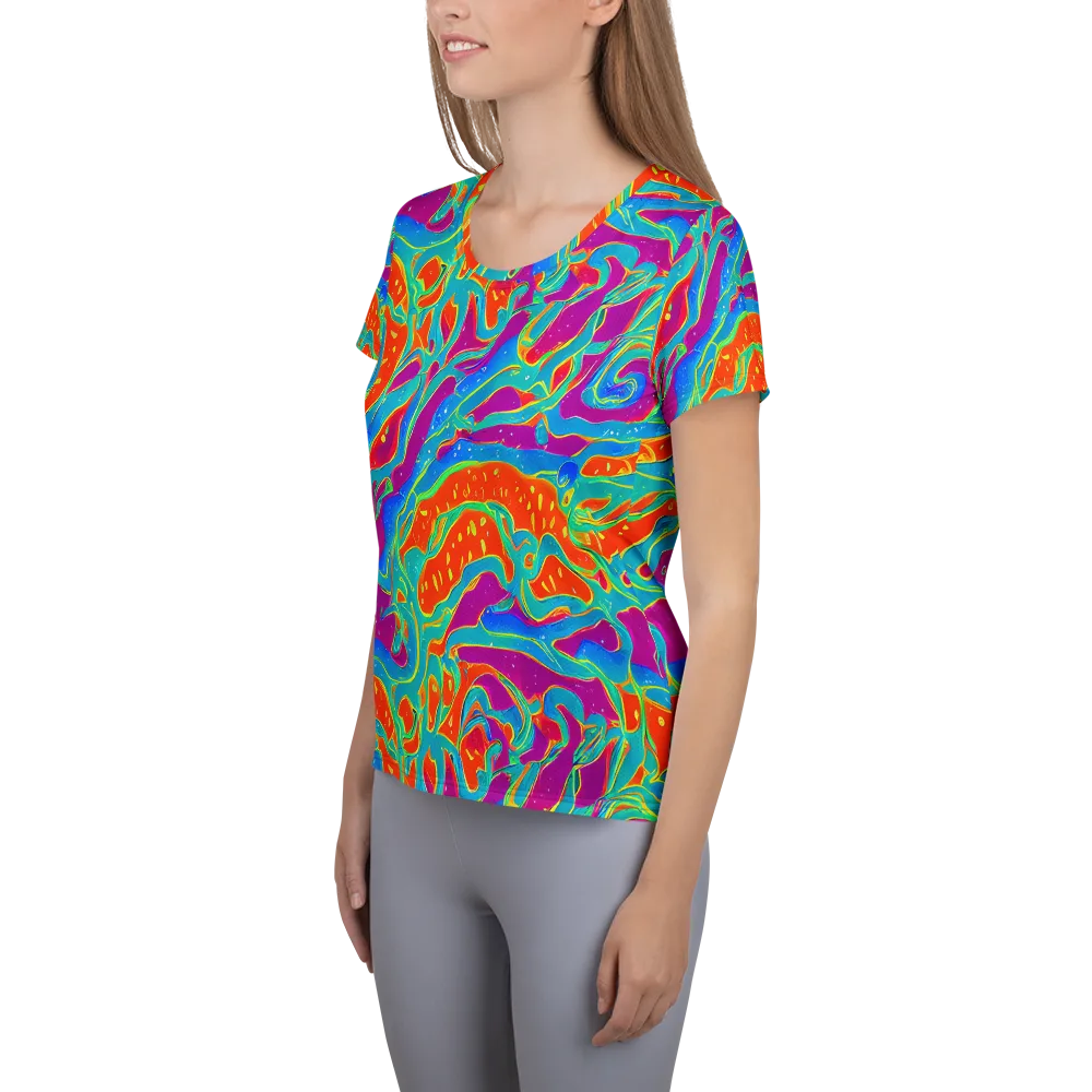 Magma Current on Women's Athletic T-Shirt — Left