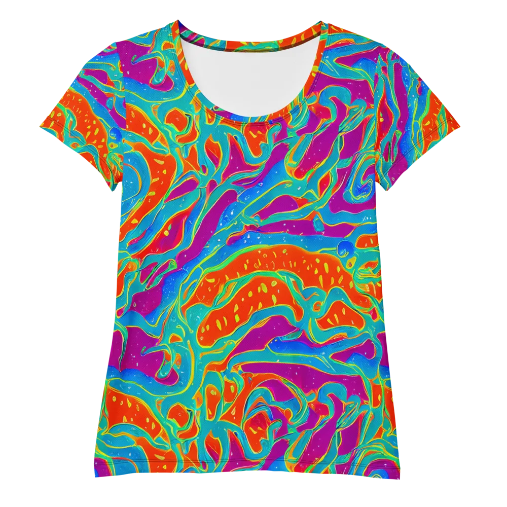 Magma Current on Women's Athletic T-Shirt — Front