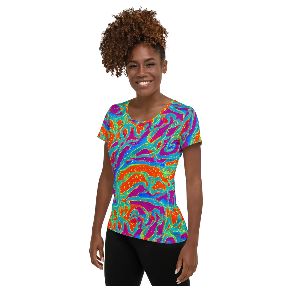 Magma Current on Women's Athletic T-Shirt — Left