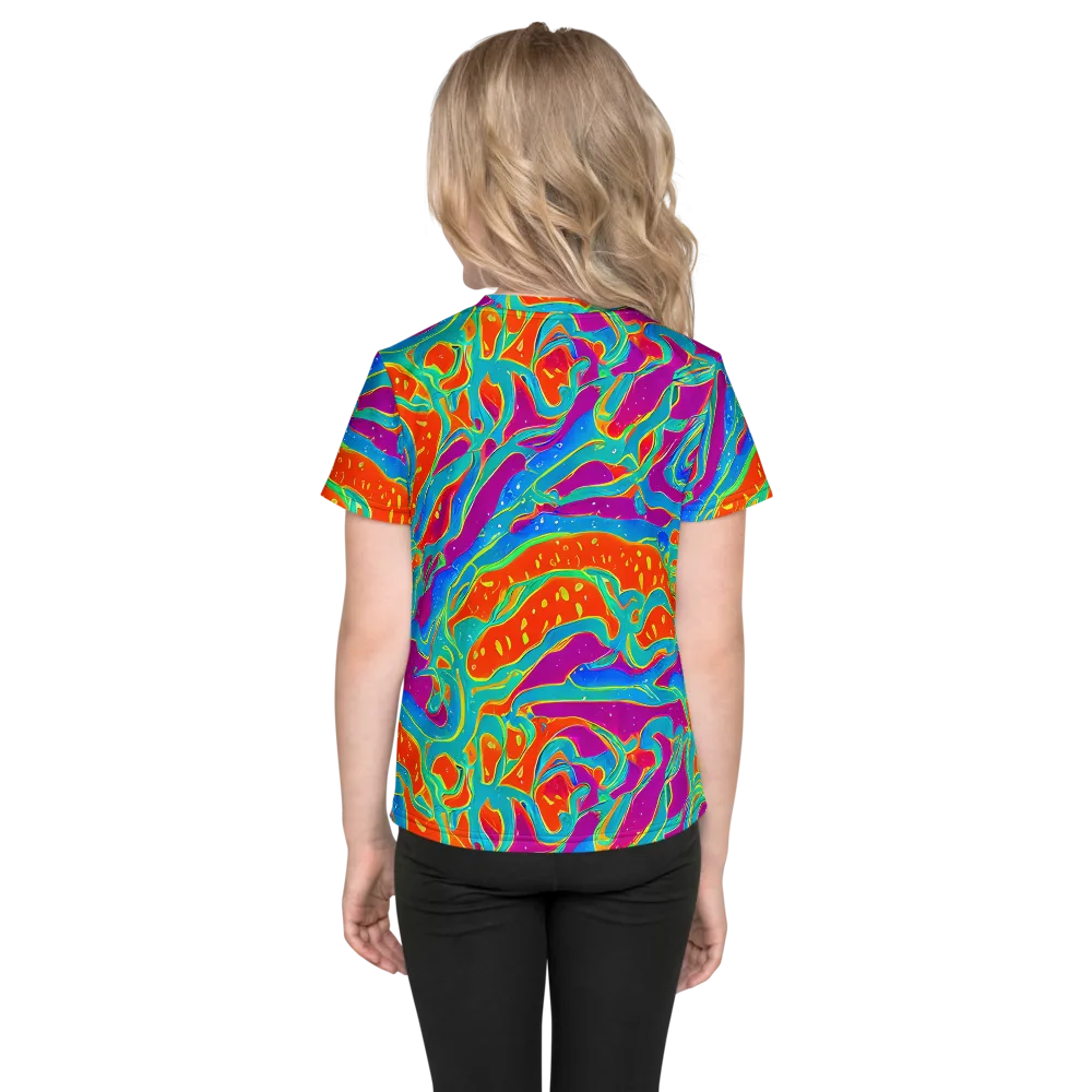 Magma Current on Kids Crew Neck T-Shirt — Back