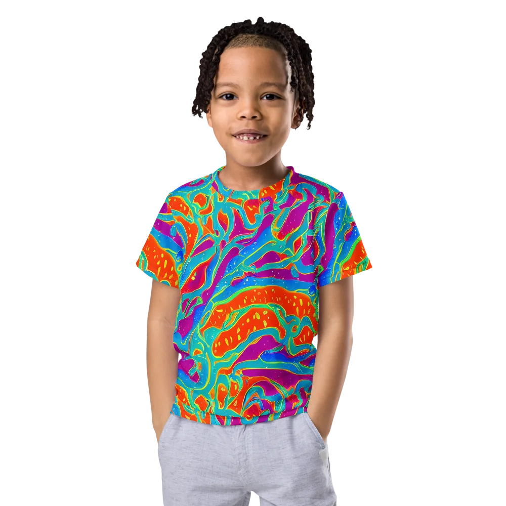Magma Current on Kids Crew Neck T-Shirt — Front