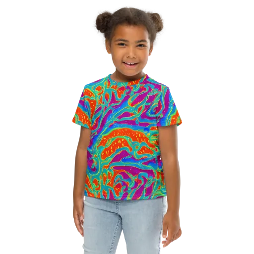 Magma Current on a Kids Crew Neck T-Shirt