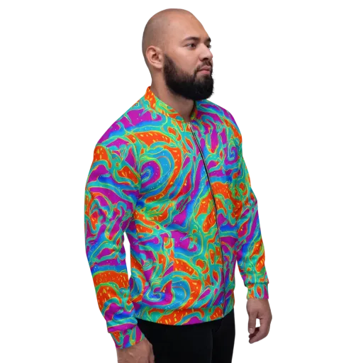 Magma Current on a Bomber Jacket