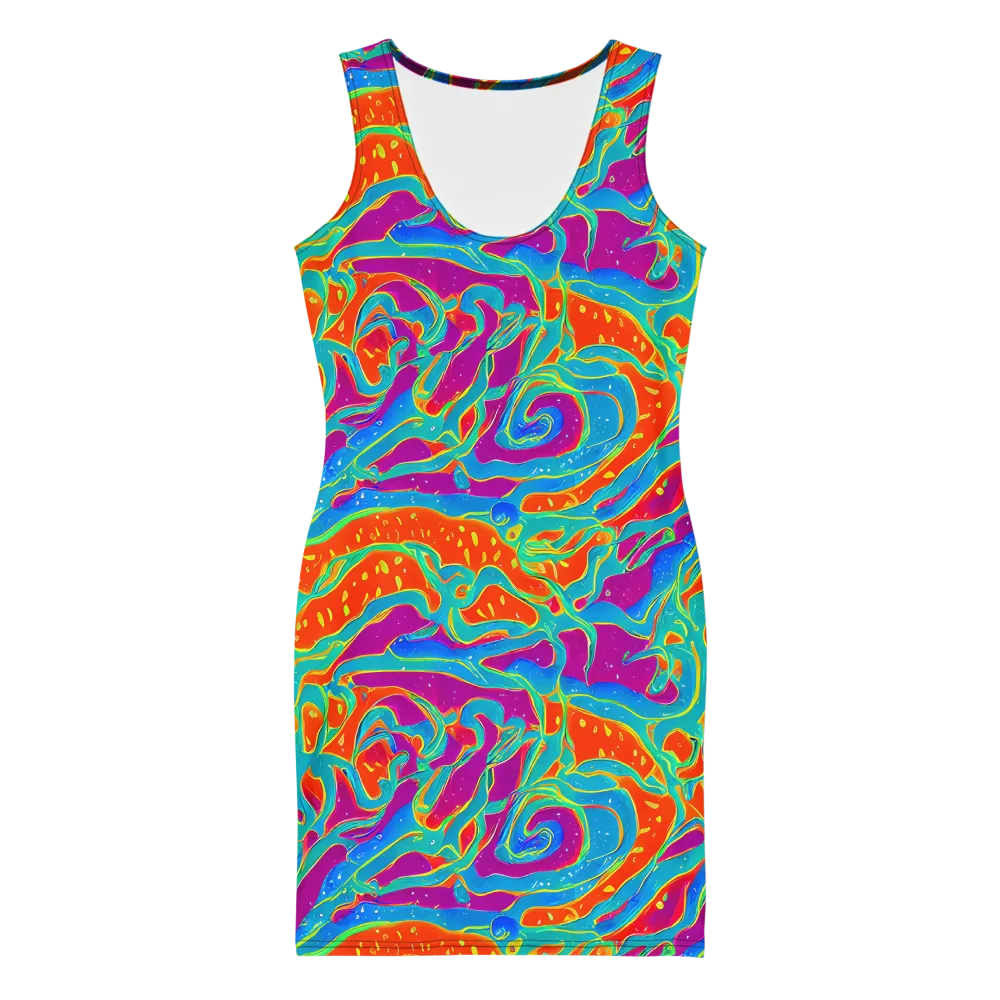 Magma Current on Bodycon Dress — Front