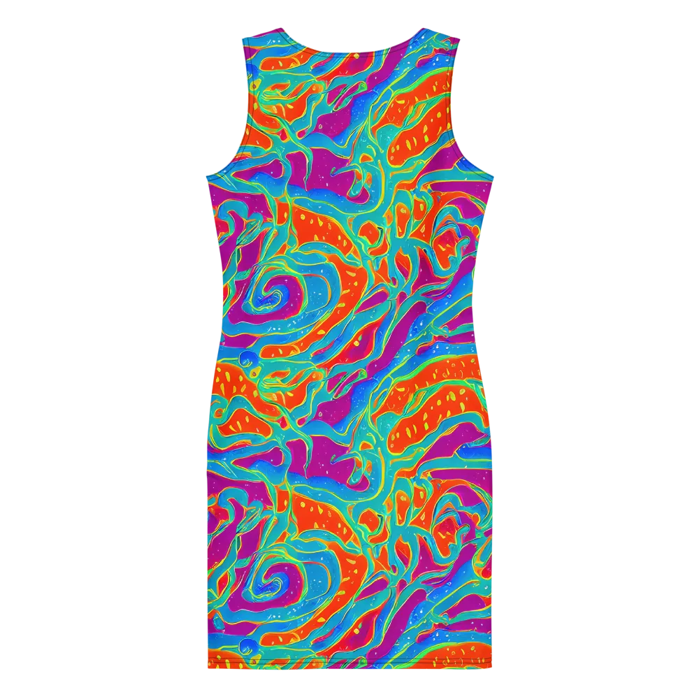 Magma Current on Bodycon Dress — Back