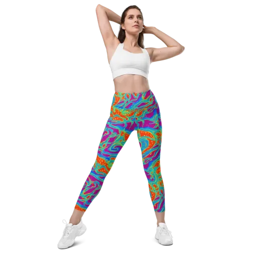 Magma Current on a Leggings with Pockets
