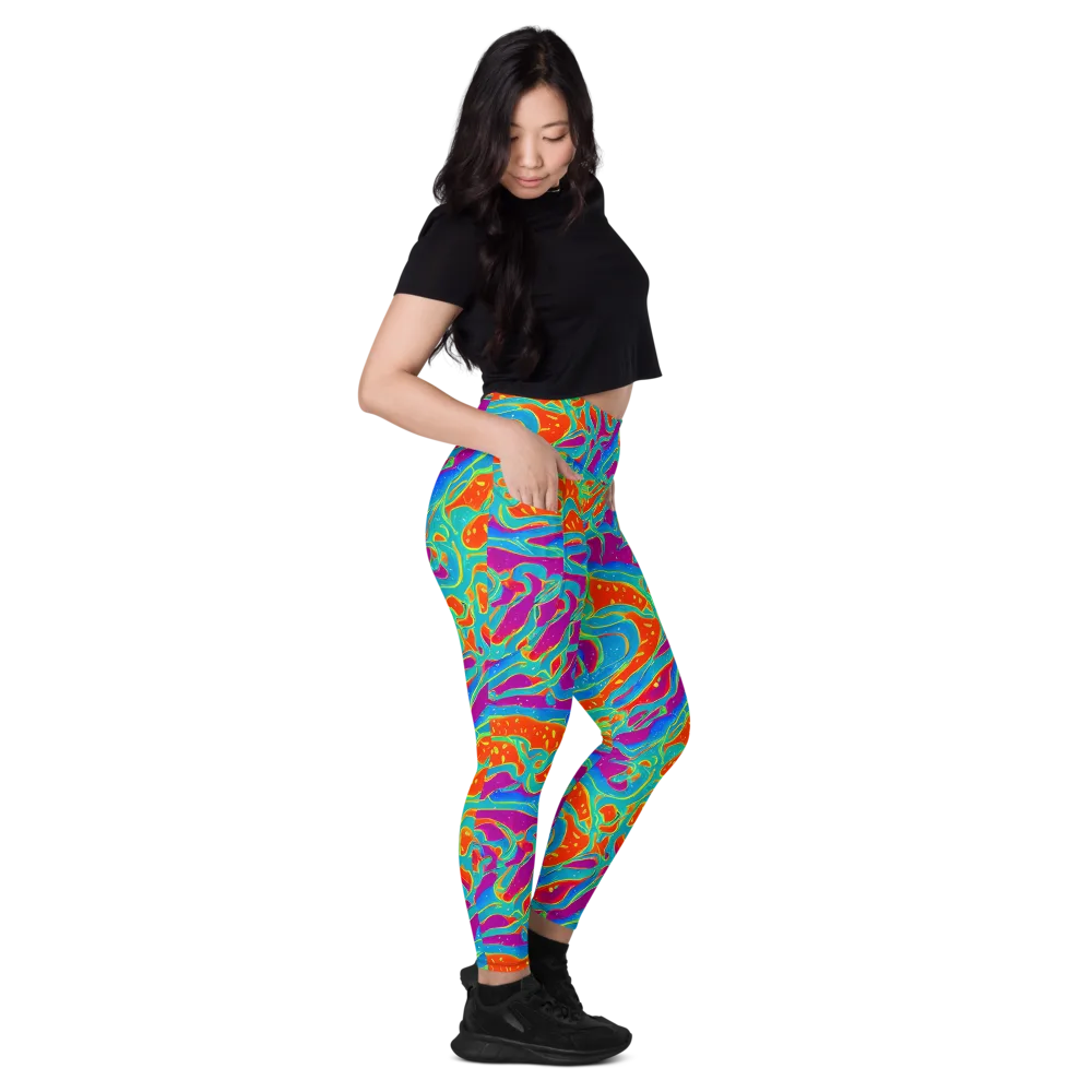 Magma Current on Leggings with Pockets — Right