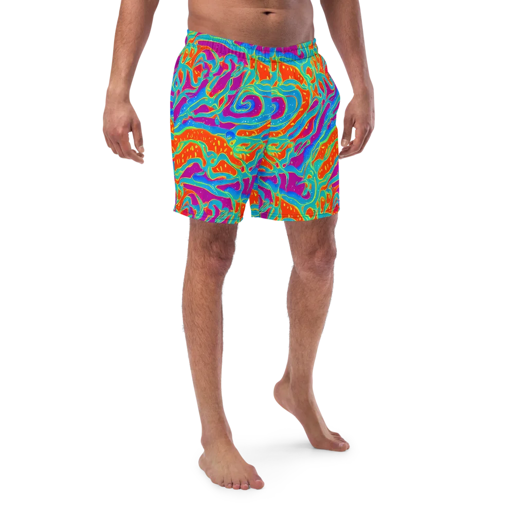 Magma Current on Swim Trunks — Front