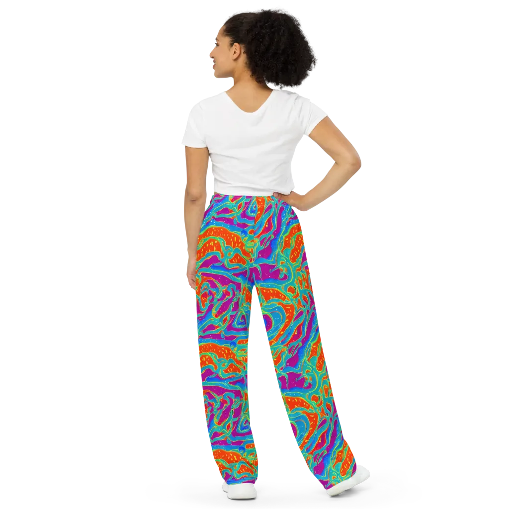 Magma Current on Wide-Leg Pants — Back