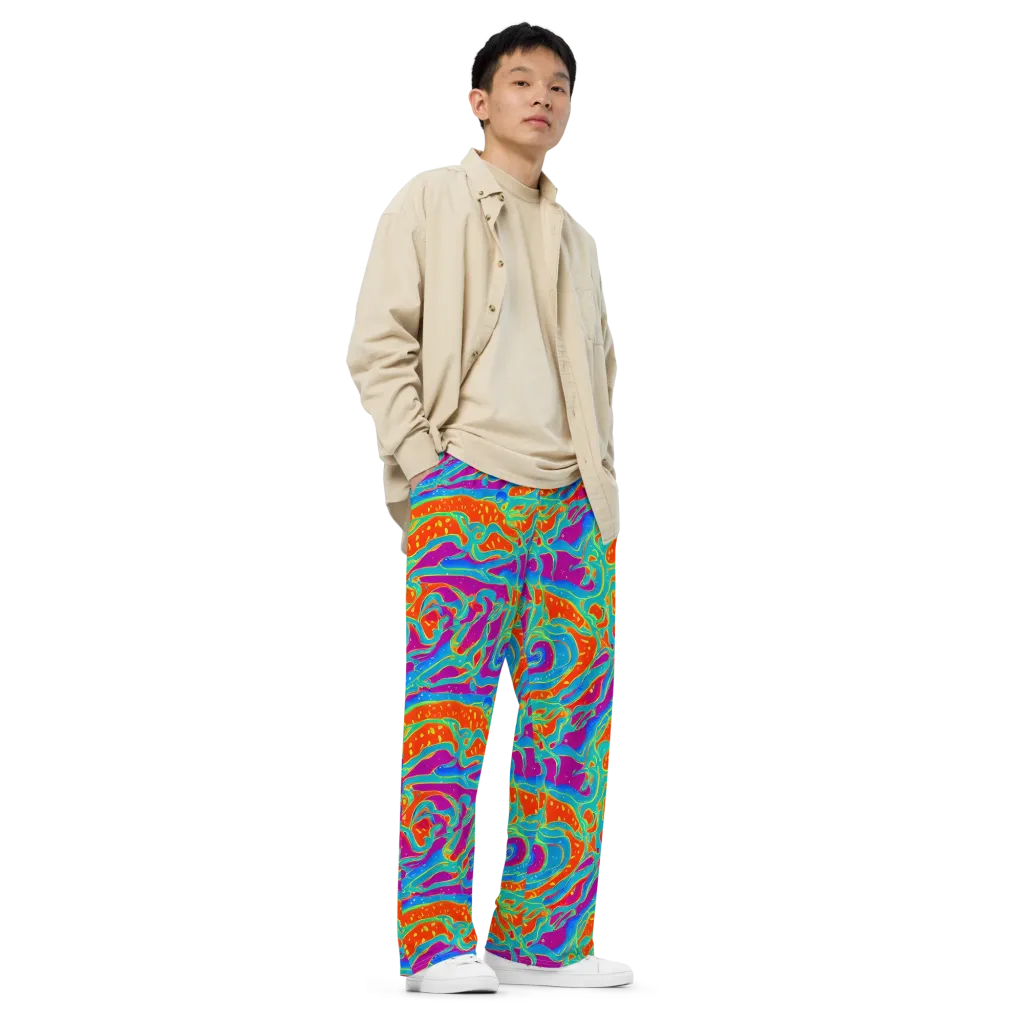 Magma Current on Wide-Leg Pants — Right Front