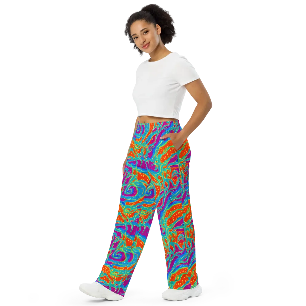 Magma Current on Wide-Leg Pants — Left Front