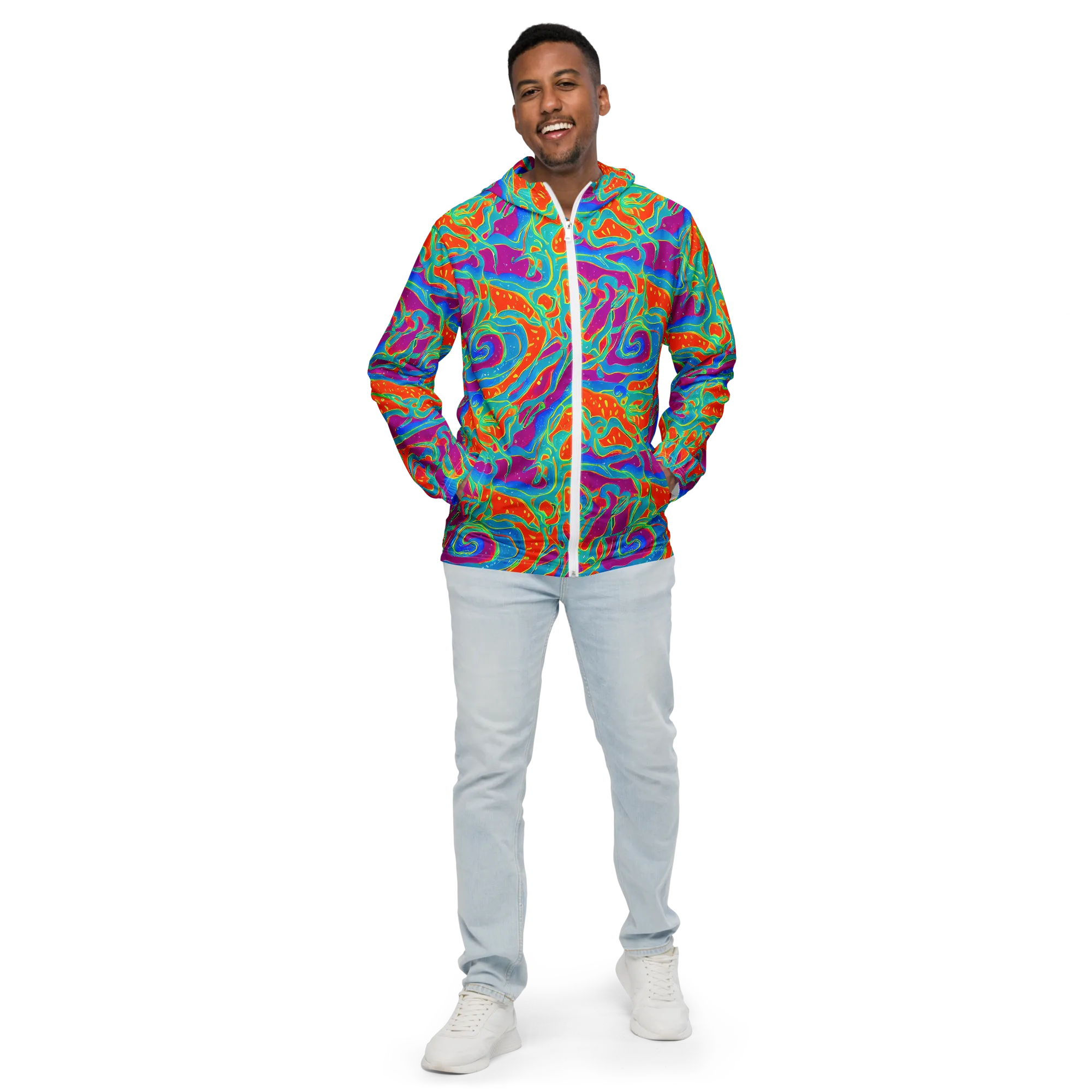 Magma Current on Men's Windbreaker — Front