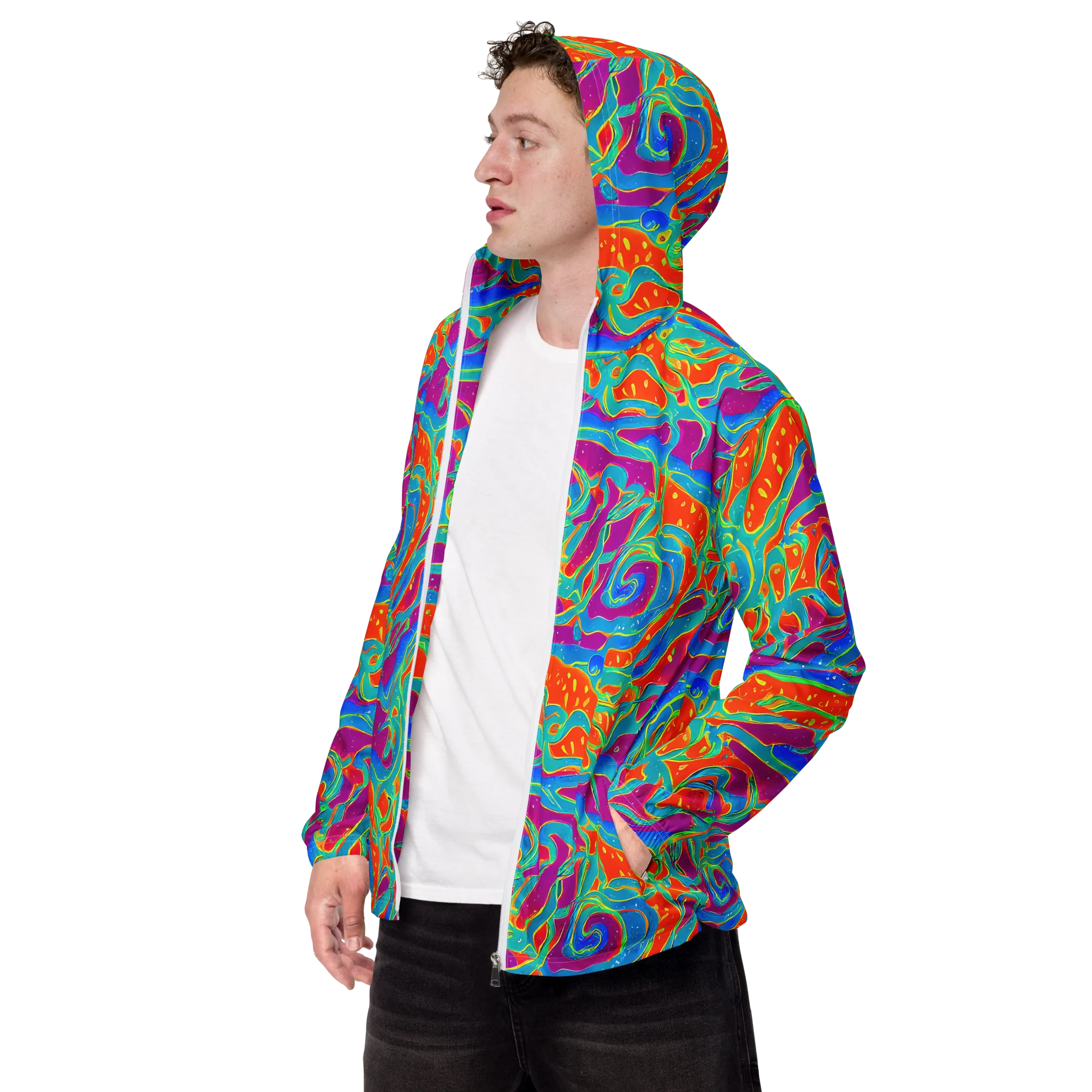 Magma Current on Men's Windbreaker — Left Front