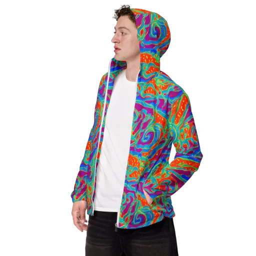 Magma Current on a Men's Windbreaker
