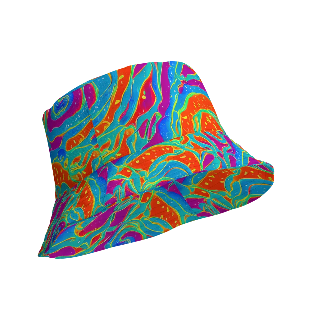 Magma Current on Reversible Bucket Hat — Product details Outside