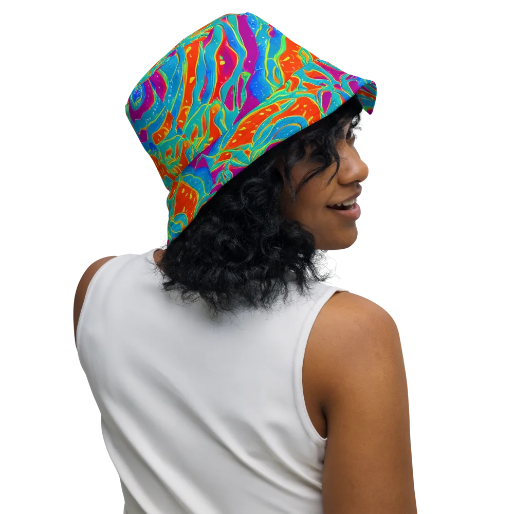 Magma Current on Reversible Bucket Hat — Right Outside