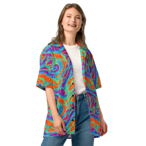 Magma Current on a Button Shirt