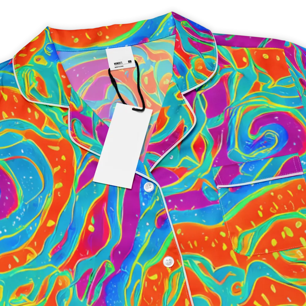 Magma Current on Women's Short Sleeve Pajama Top — Product details