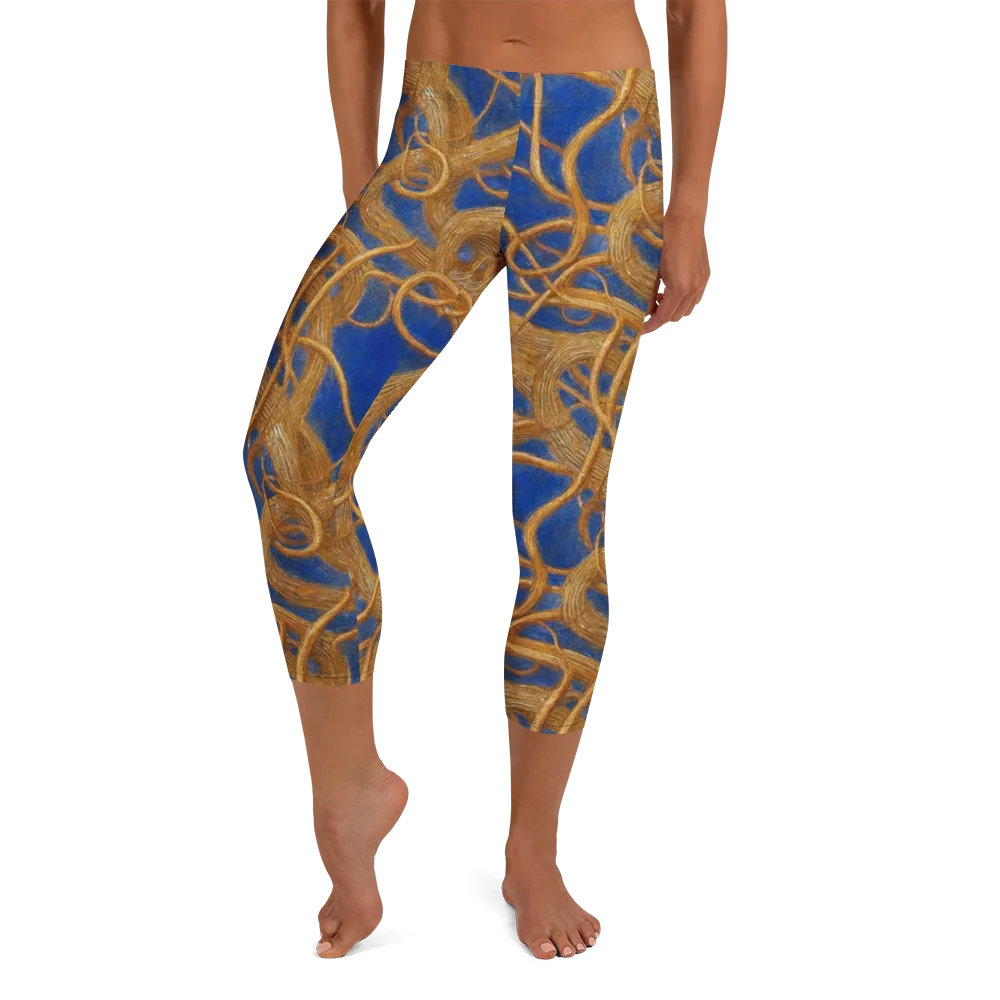 Gilded Tangle on Capri Leggings — Front