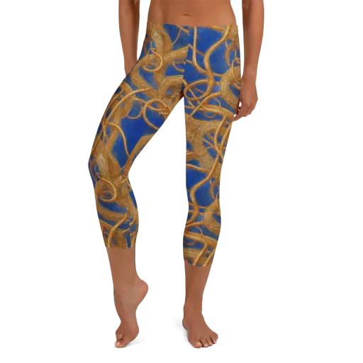 Gilded Tangle on a Capri Leggings