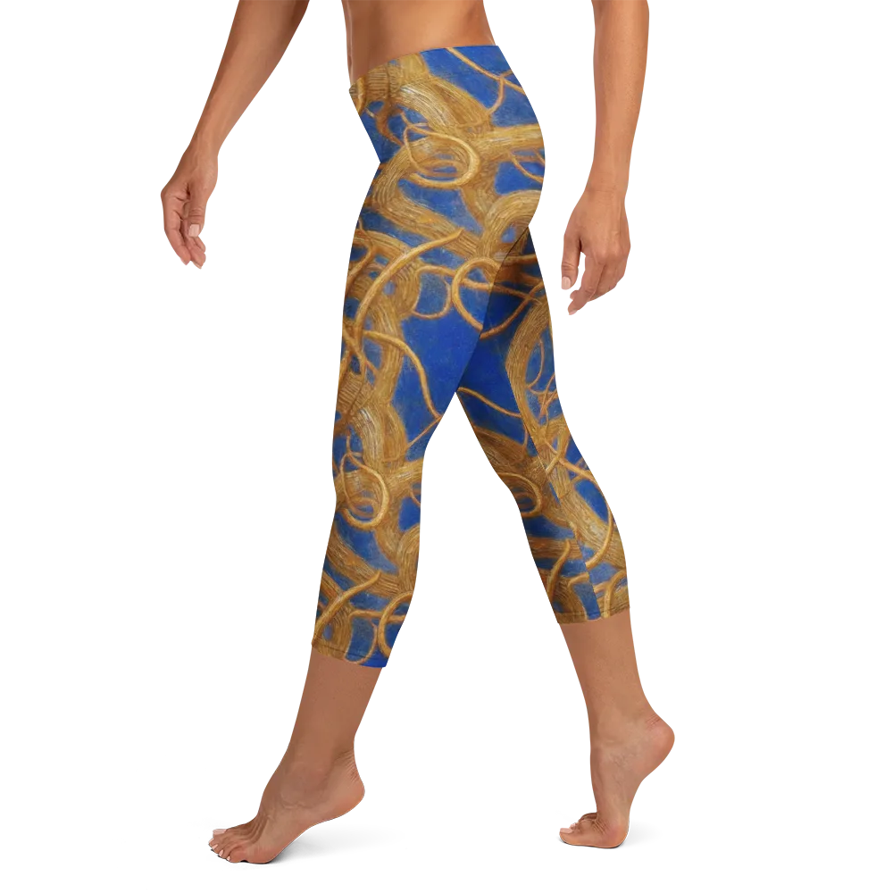 Gilded Tangle on Capri Leggings — Left