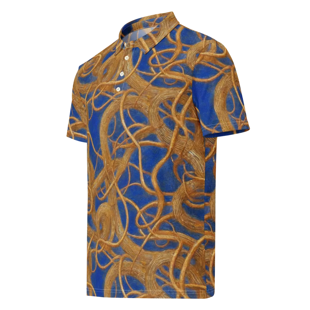 Gilded Tangle on Men's Slim Fit Polo Shirt — Left Front
