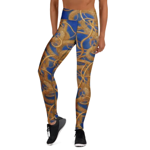 Gilded Tangle on a Yoga Leggings