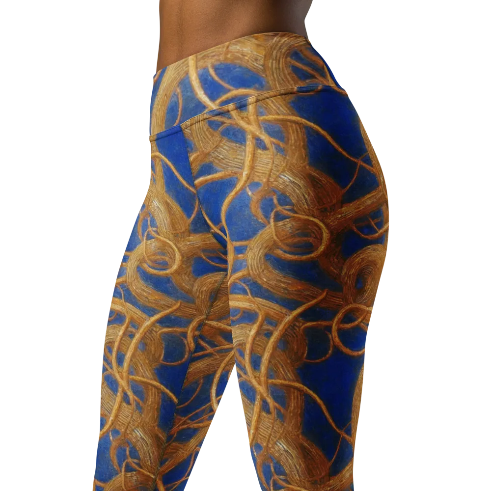 Gilded Tangle on Yoga Leggings — Left Front