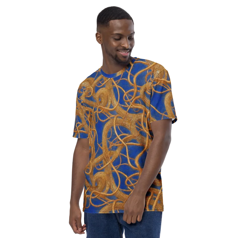 Gilded Tangle on Men's Crew Neck T-Shirt — Left